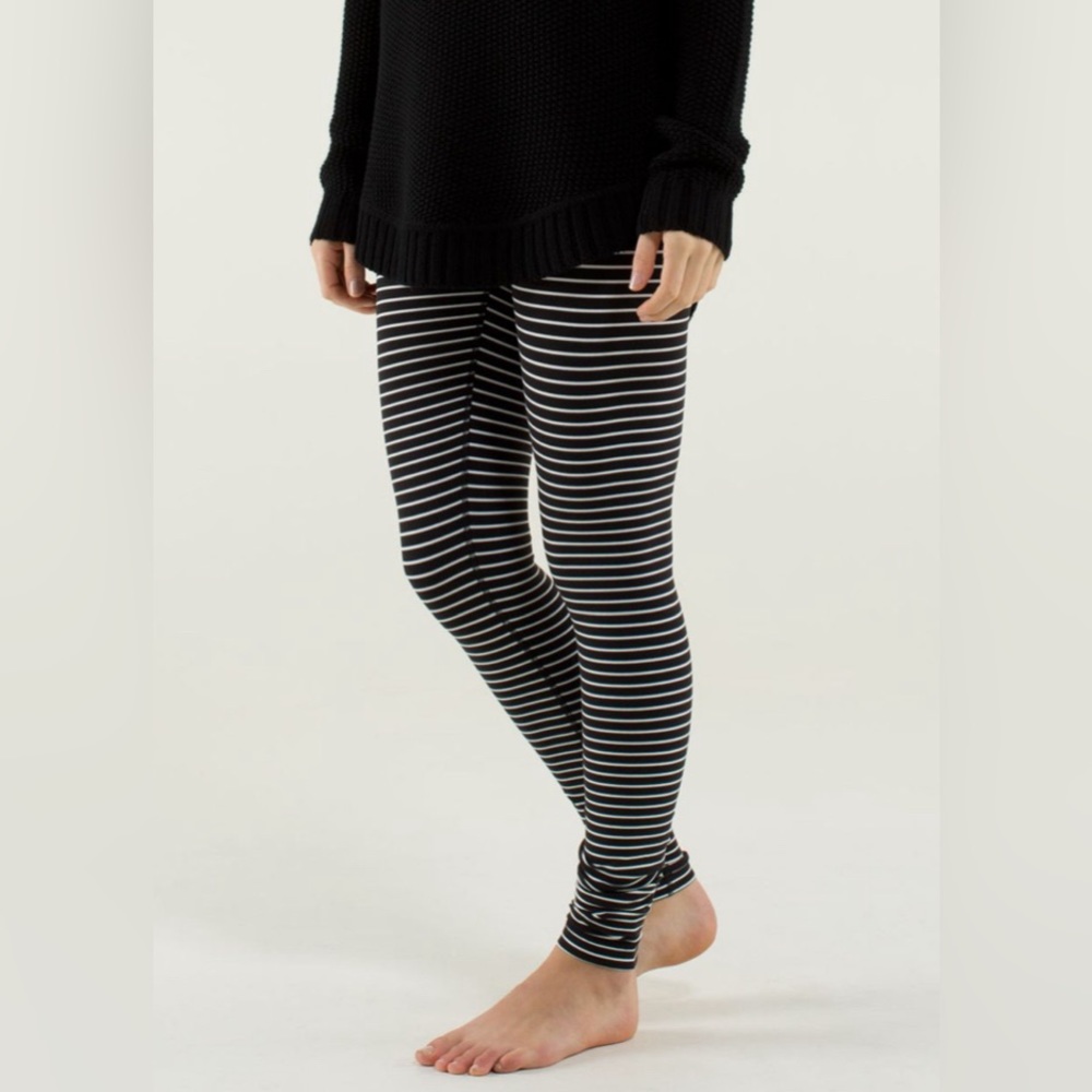 #43 Lululemon Wunder Under Pant Parallel Stripe B… - image 3